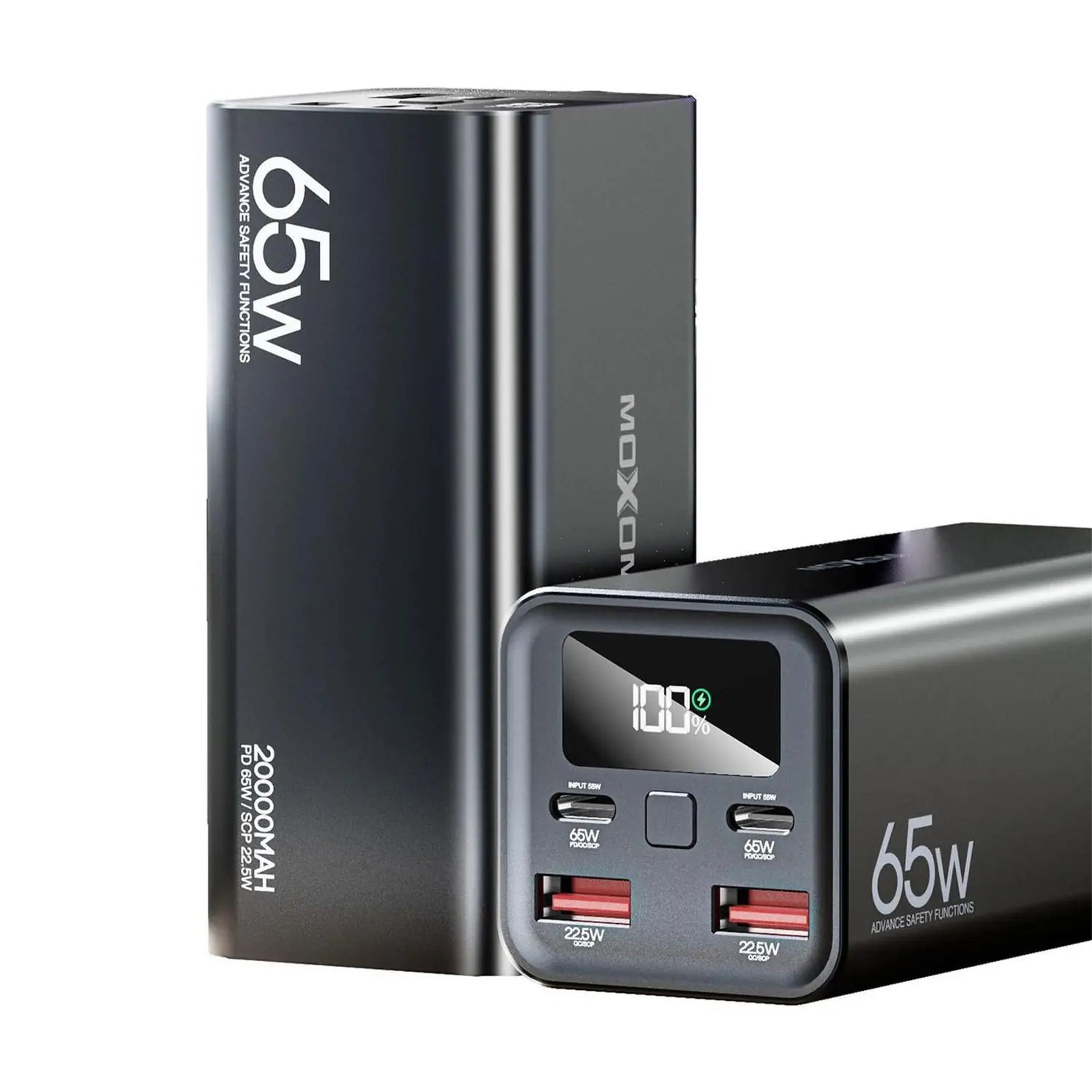 Power Bank Moxom 20.000 mAh Carga Ultra Rápida de 65W