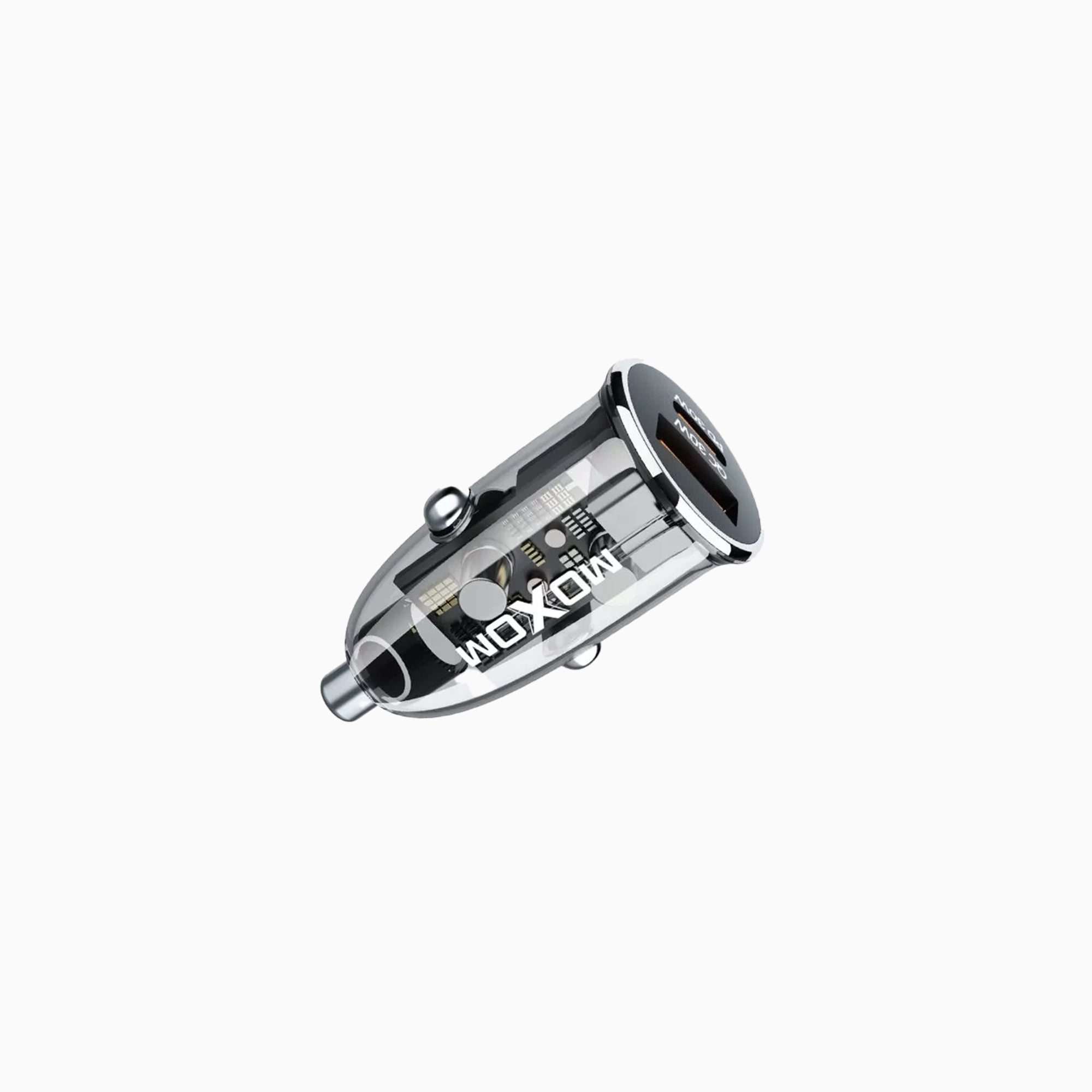 Cargador Rápido para Auto 30W Moxom CrystalCharge