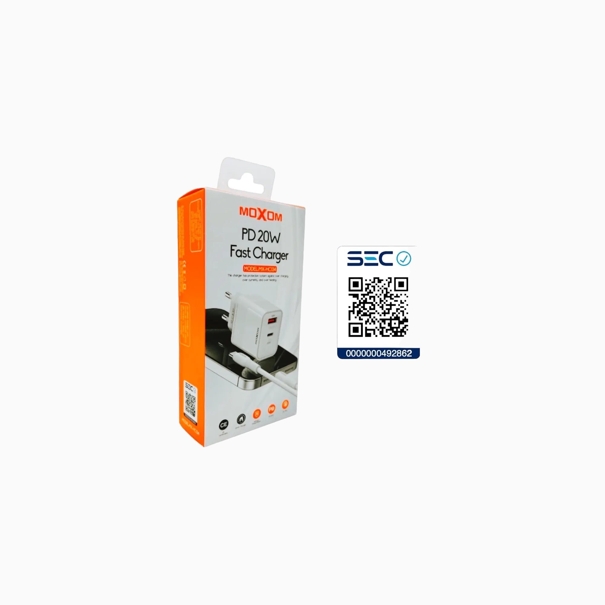 Cargador Moxom Usb Tipo C 20W
